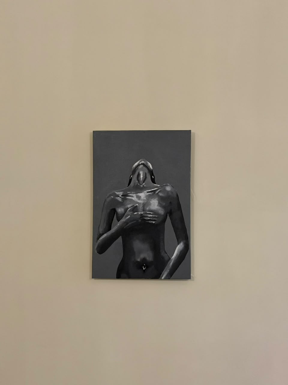 Nirvana, an acrylic painting displayed on a wall